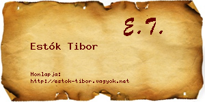 Estók Tibor névjegykártya