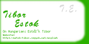 tibor estok business card